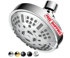 Upgraded 9-Setting High Pressure Shower Head, NBC Recommended, Chrome Finish