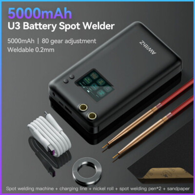 AWithZ U3 Portable Spot Welder Home Spot Welding Machine USB Out / 80 Gears my1