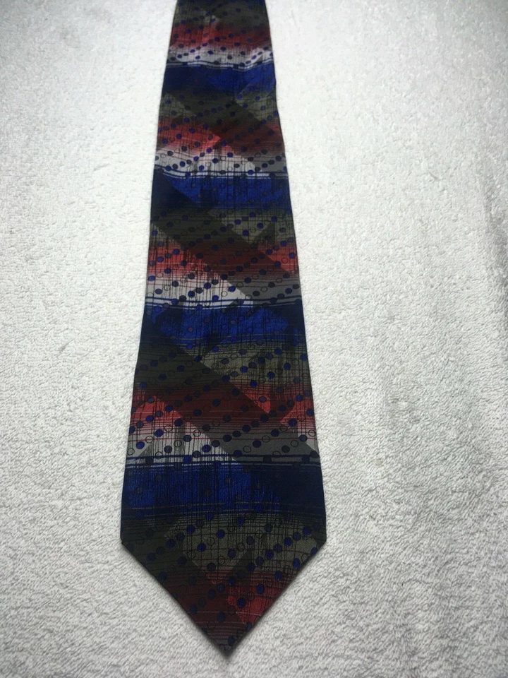 CORBATA HOMBRE GORDON FERGUSON ROJO BLANCO AZUL VERDE 4 X 58 Foto 2 de 4