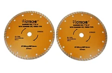 2PC 7" Diamond Blade Turbo Wet Dry Cutting Disc 5/8" Arbor Diamond Cut 570335