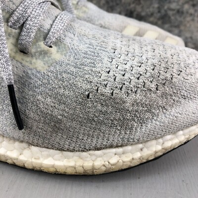 Adidas Men's Size 13 UltraBoost Uncaged White Tint Grey Knit Sneakers DA9157