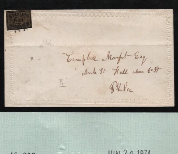 Blood's City Despatch, Philadelphia Scott 15L12 on ladies cover PF Cert - Image 2 of 4