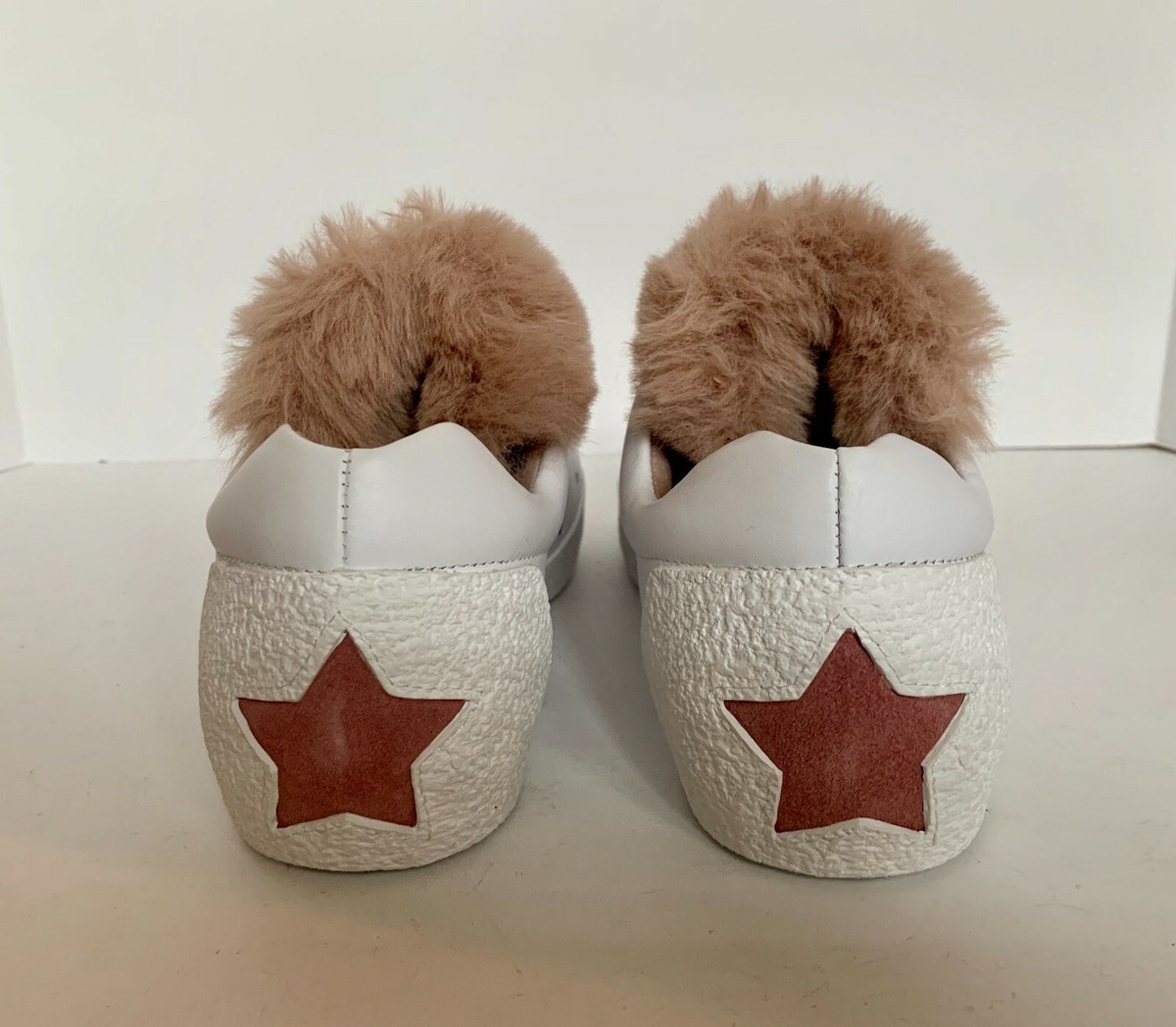 ASH Nitro Fur Trainers Sneaker NEW BOX $205 White Leather 