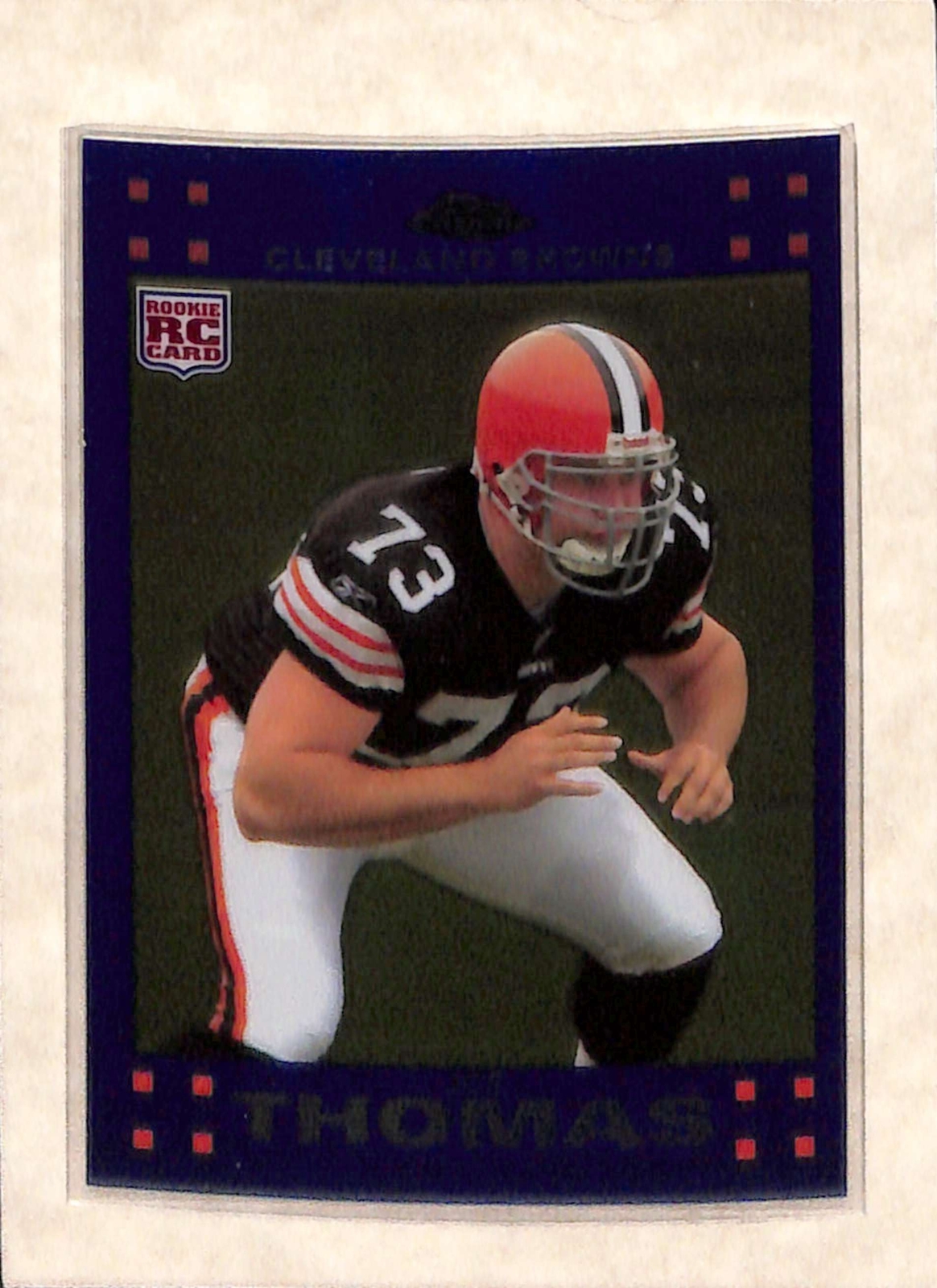 2007 Topps Chrome #TC264 Joe Thomas Blue Refractor RC NM