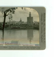 B9715 Keystone 28746, Tower Of Gold, And The Cathedral, Seville, Spain D