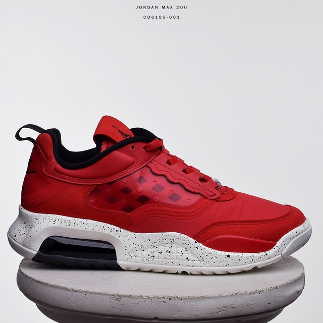 Jordan Max 200 Men Lifestyle Sneakers Shoes New Fire Red Black Sail CD6105-601 | eBay
