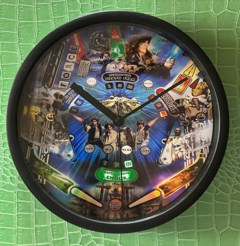 Handmade Star Wars Figures Battery Wall Clock Movie Film Photo Pinball Machine
