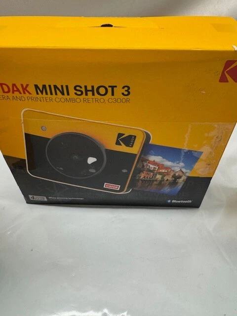 Câmera retrô Kodak Mini Shot 3 e combo de impressora com filme (C300R)*Novo - Imagem 2 de 4