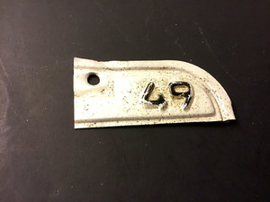 1949 california license tag