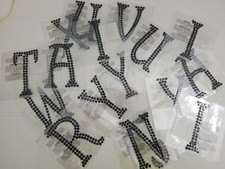 RECOLLECTIONS Craft-It 6-inch Black Rhinestone Adhesive Letters Lot of 17Letters
