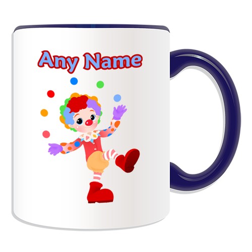 Personalised Gift Clown Boy Mug Money Box Cup Circus Play Juggle Joker Name Ball - Picture 8 of 20