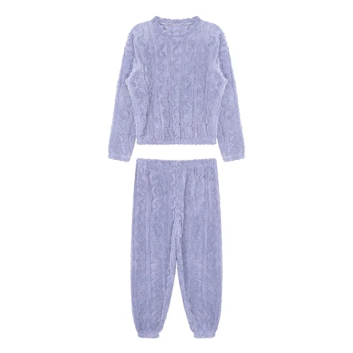 Womens Pajamas Set New Year Sleepwear Solid Color Homewear Elastic Waistband - Picture 12 of 79