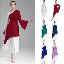 Womens Dress Flared Sleeve Modern Spiritual Dancewear Liturgical Praise Church
