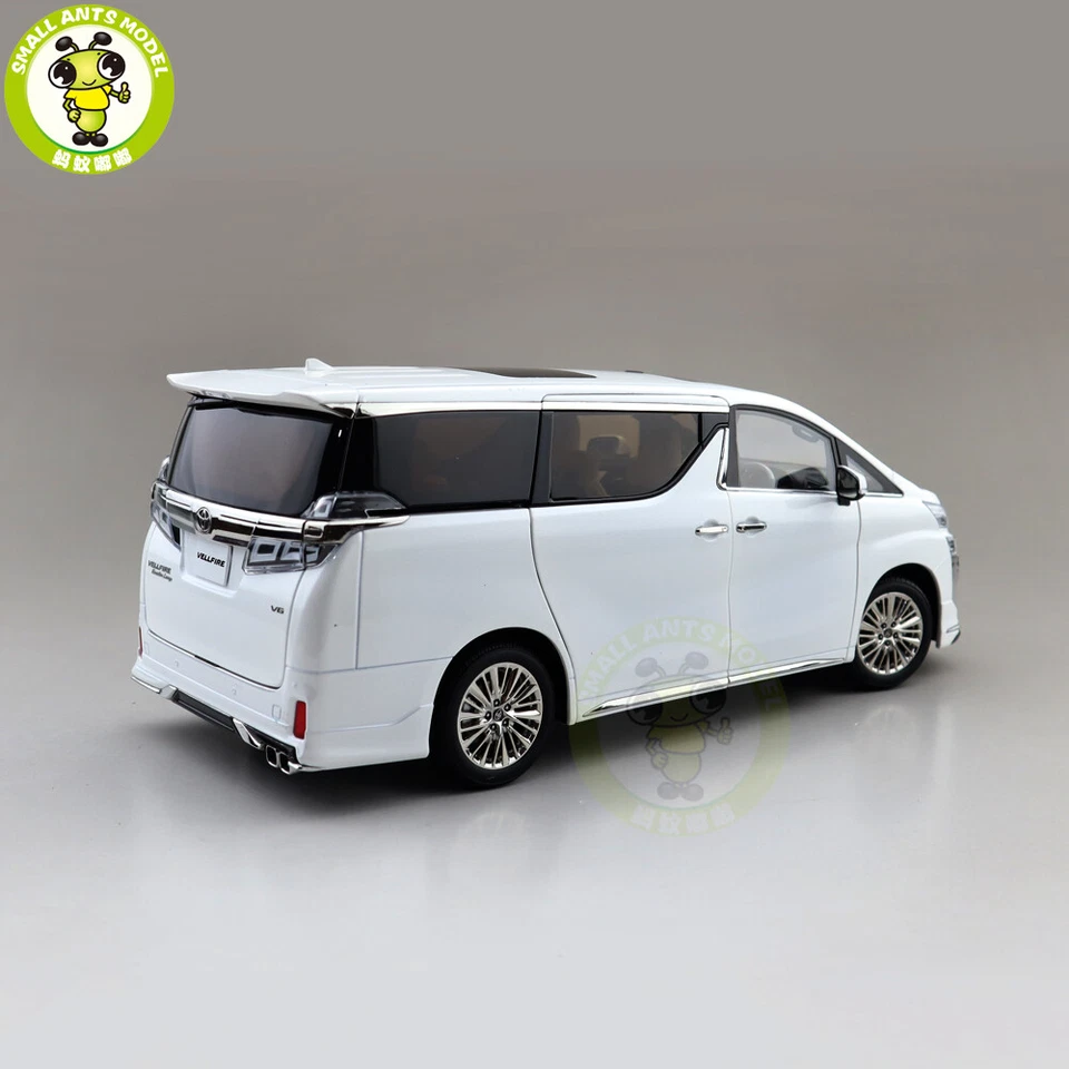 1/18 Toyota Vellfire MPV KENGFAI White RHD Diecast Model Toy Car Friends Gifts - Image 4 of 4