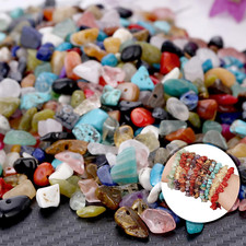 250 Stück Naturform Perlen Unregelmäßige Steinperlen Kleine Edelsteine Mit Loch 