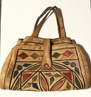 Vintage Antique Fine Leather Handbag / Purse from India — photo 3