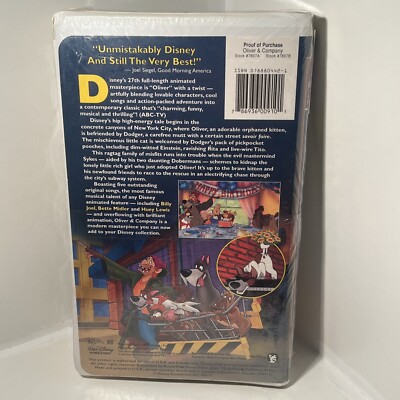 Disney's Oliver and Company (VHS, 1996) Factory Sealed New