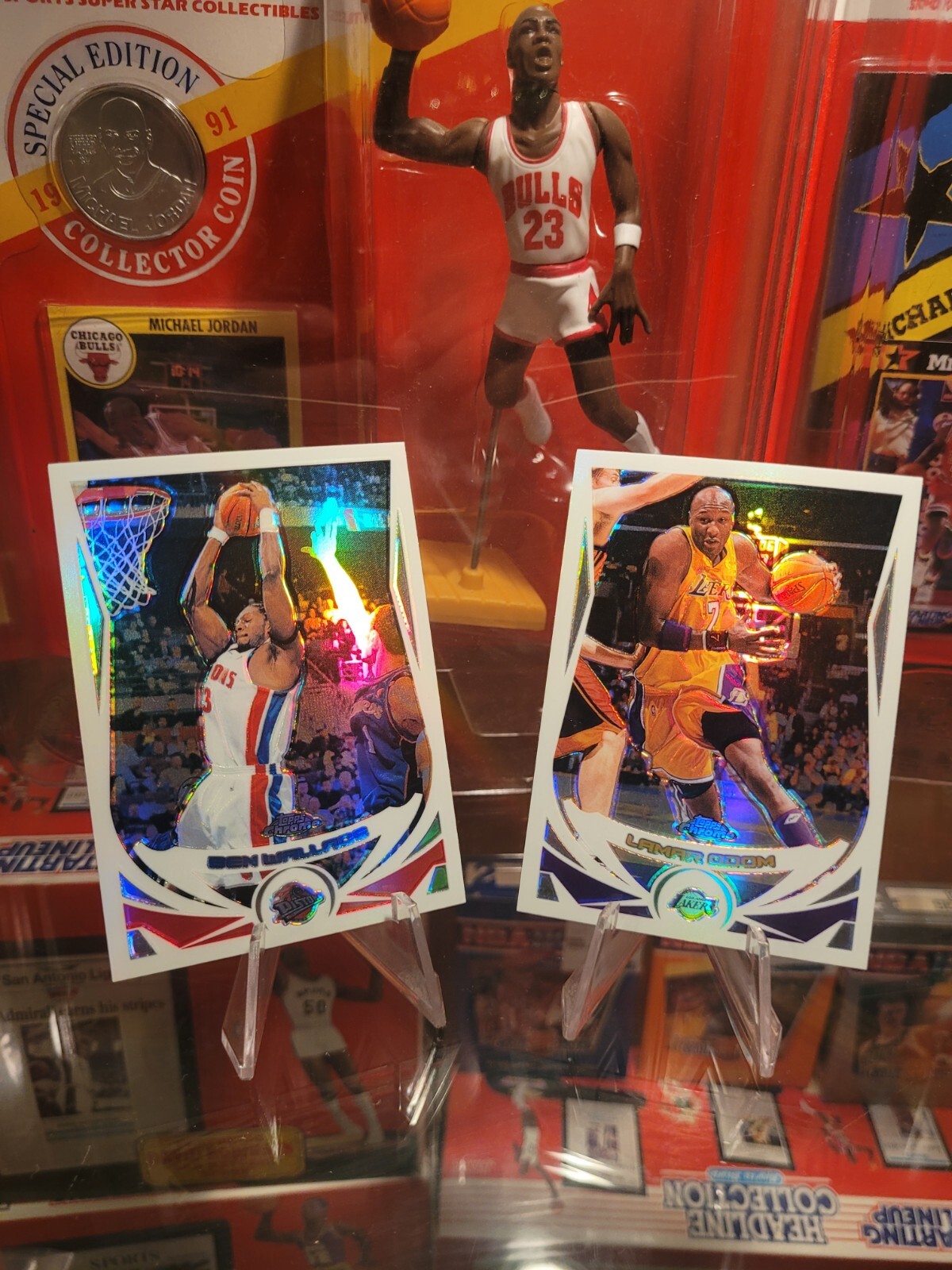 2004-05 Topps Chrome Ben Wallace Refractor #9 💪 Detroit Piston🏆  with bonus 