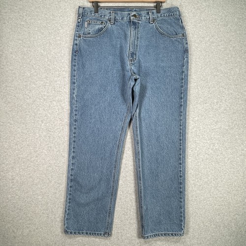 Carhartt Straight Jeans 38x30 Blue Medium Wash Mid Rise Outdoor Workwear Denim