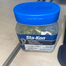 50 PACK -THOMAS & BETTS Sta-Kon 10RC-8 Ring Terminal 12-10 AWG CU