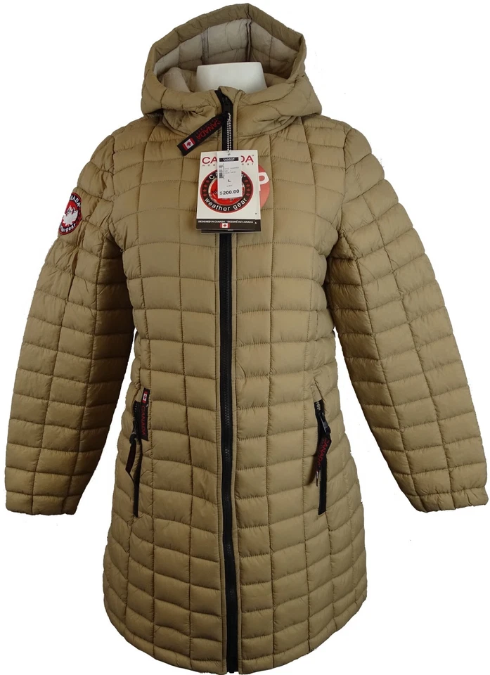 Abrigo de invierno Canada Weather Gear para mujer largo con escudo glaciar Foto 2 de 4
