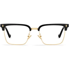 Extra Wide Browline Glasses for Big Face Head Men Extended Fit Acetate Frames