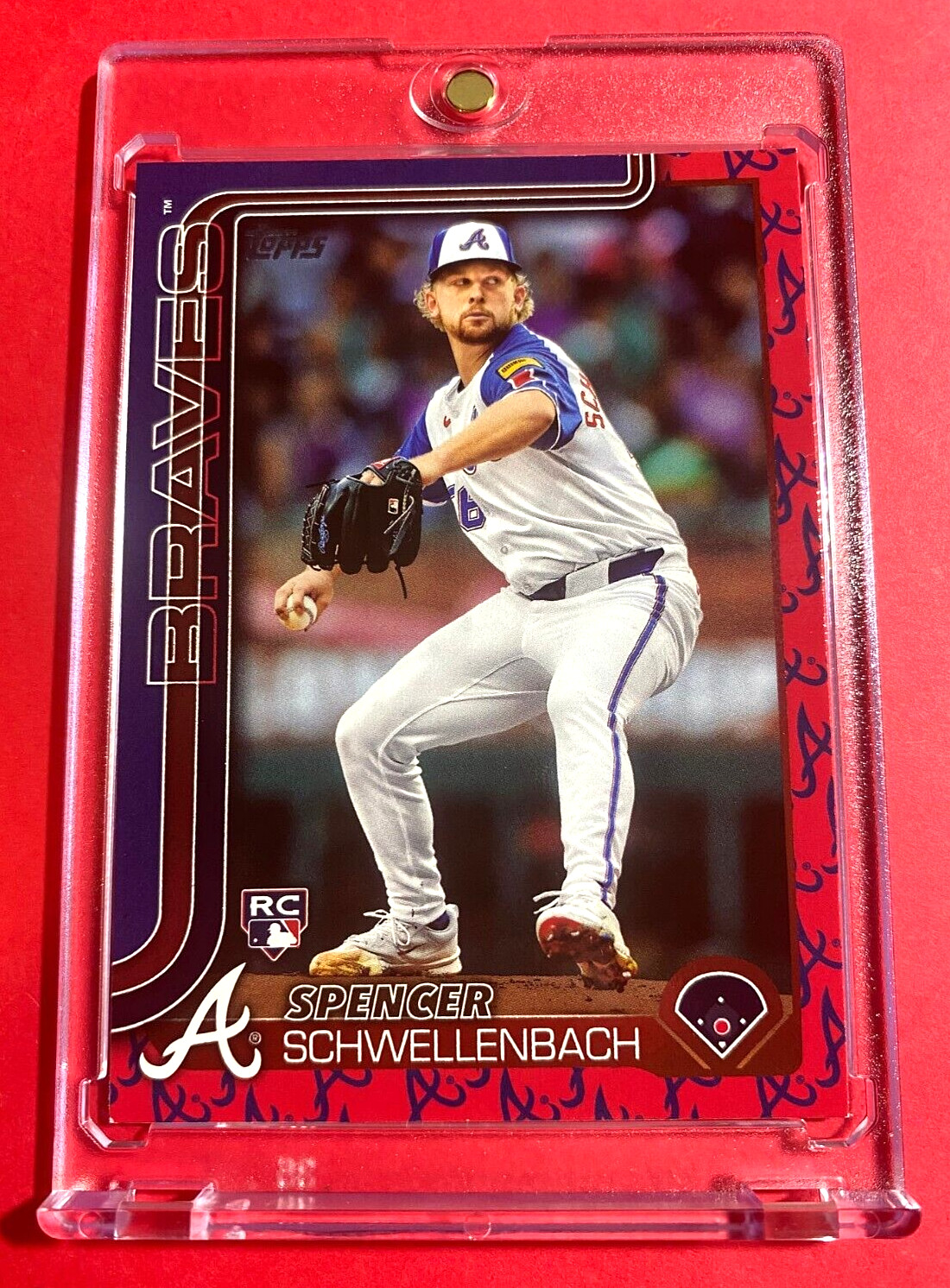 SPENCER SCHWELLENBACH BRAVES P, 2025 Topps Series 1 #103 Team Color (RC) RARE!!