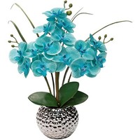 Künstliche Orchidee Deko Kunstblumen Phalaenopsis 49 Cm Keramiktopf