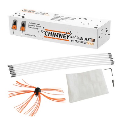 Power DIY Schornsteinfeger Kit - Flexible Stangen, Bürste & Rotation Kehrmaschine Reiniger