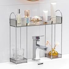 YCIA&DONE Bathroom 15.4 inches x 3.7 x 13.85 inches, Smoky Gray