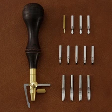 Multi function Leather Craft Edge Bevelers Press Line Groover Creaser Tools Sewd