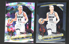 COURTNEY VANDERSLOOT 2 Card Lot 2025 Panini Prizm WNBA Silver Ice #124 / Base