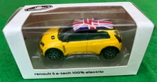 Norev Renault 5 e-tech 100% electric Yellow EV 1:64 Scale Diecast Dealer Model