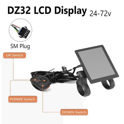 Electric Bicycle LCD DZ32 Display 24V-72V Power Speed Control Panel Meter