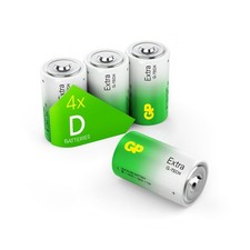 Size/Type D Batteries Pack of 4 LR20 batteries 1.5V by GP Batteries Type D