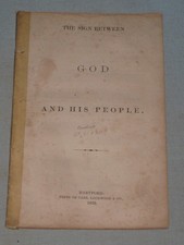 1859 BOOK THE SIGN BETWEEN GOD AND HIS PEOPLE