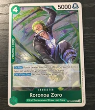 One Piece CCG Roronoa Zoro Carrying On His Will R Holo Card OP13-037 NM