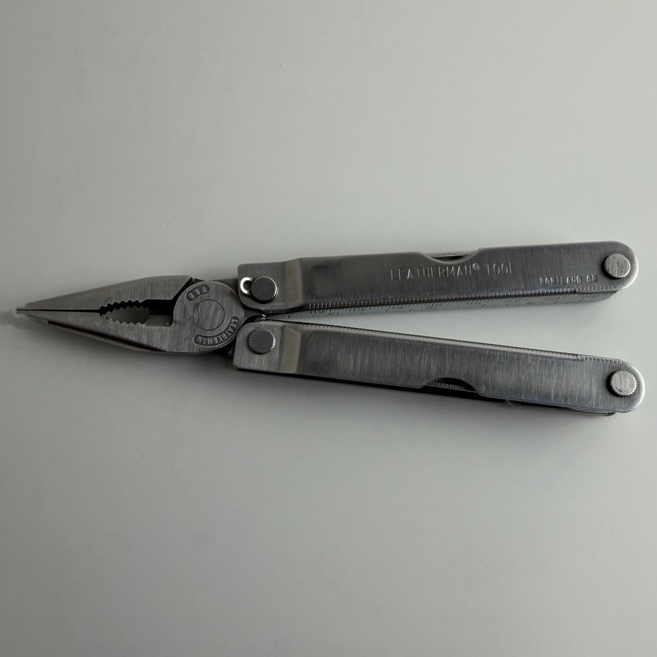 An original Portland OR-made Leatherman PST — the multi-tool that started it all, and this one was actually built in the city where Tim Leatherman invented it.