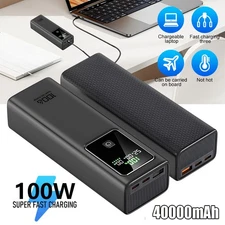 40000mAh 100W Laptop Power Bank Fast Charging External Portable Battery Station