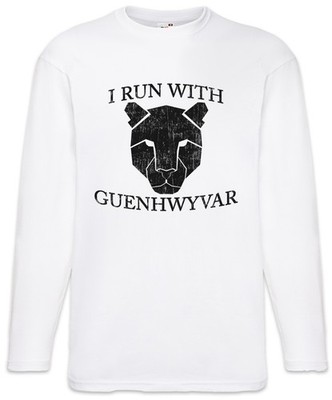 I Run With Guenhwyvar Langarm T-Shirt The Legend Drow Drizzt Dark Elf Trilogy