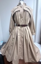 Valentino Brown Long Trench Coat  Button Coll...
