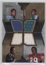 2007 SPx Freshman Tandems 4 Jerseys Calvin Johnson Ted Ginn Jr Jason Hill b6s