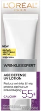 L'Oreal Paris Wrinkle Expert 55+ Age Defense Lotion SPF, Reduces Wrinkles