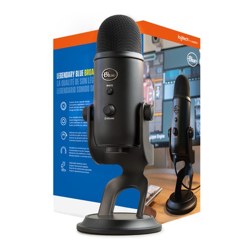 Blue Yeti Microphone Blackout with Knox Gear Pop Filter and 3.0 4 Port USB Hub - Picture 6 of 12