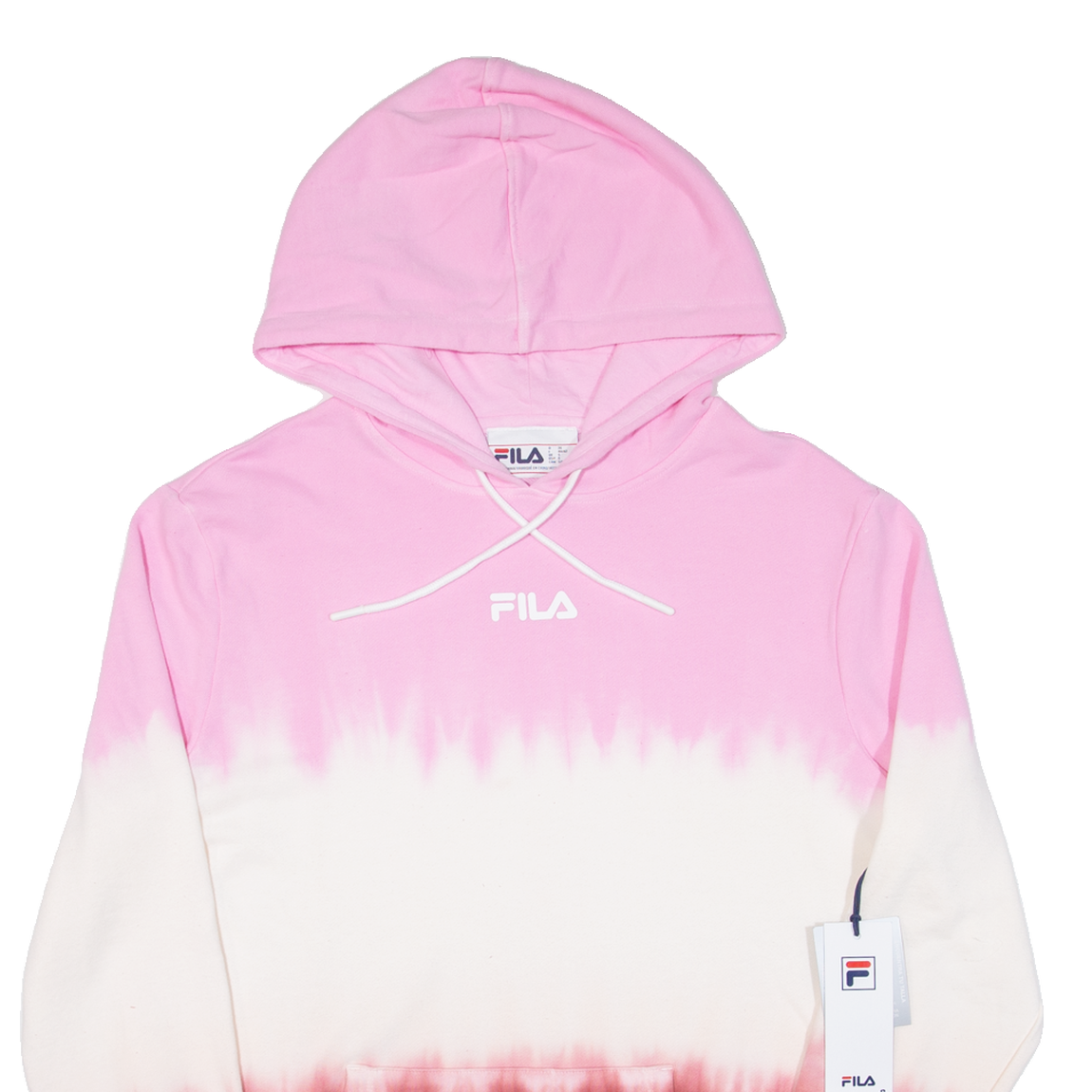 FILA Felpa con cappuccio uomo oversize rosa S