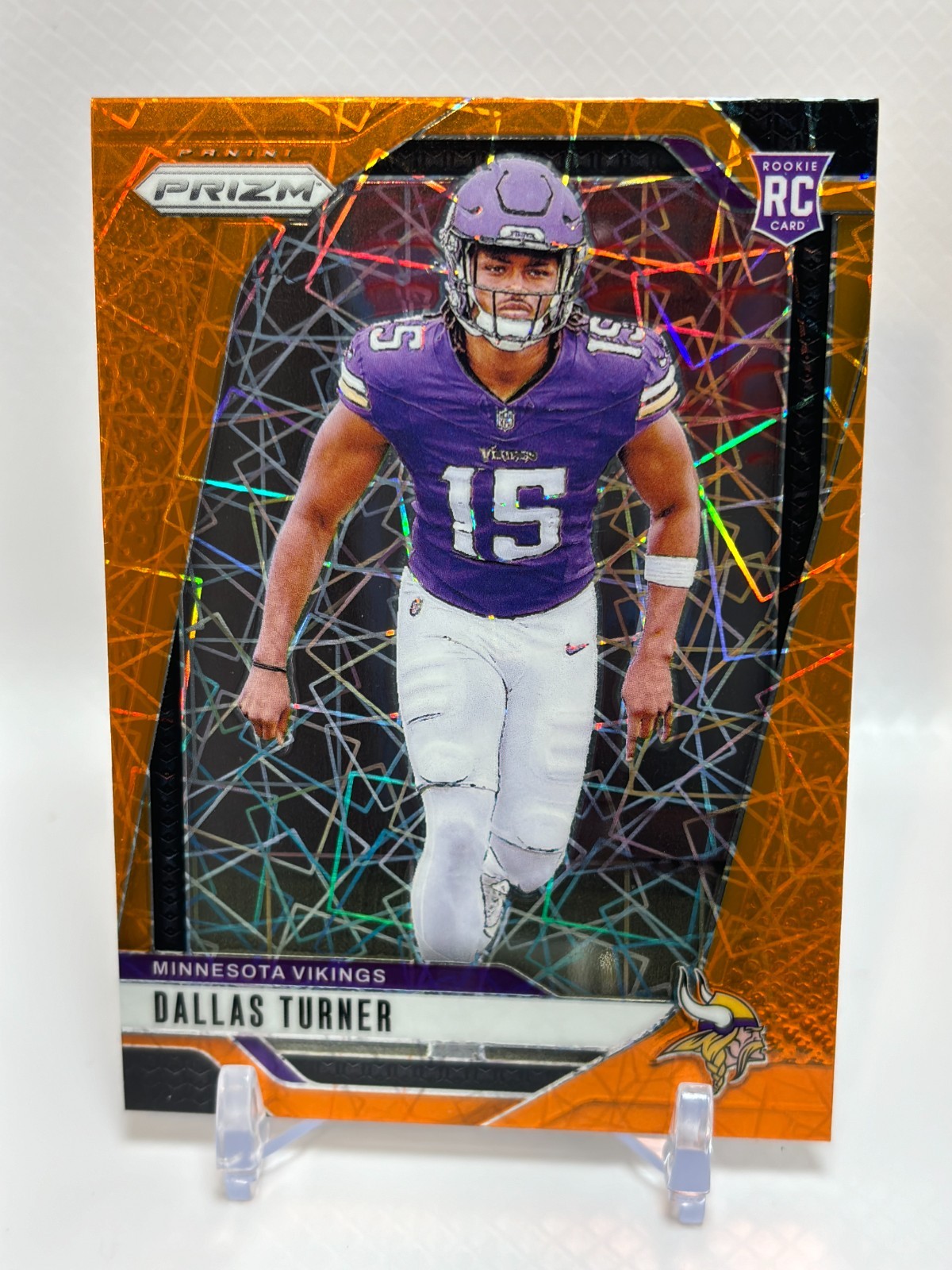 2024 Panini Prizm DALLAS TURNER ORANGE LAZER Rookie RC #324 Minnesota Vikings