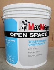 Idropittura Murale Traspirante Open Space Per Interni Colore Bianco 12LT MaxMeye
