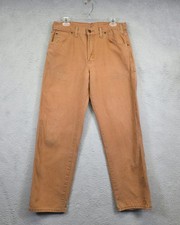 Dickies Carpanter Pants Men 33x32 Brown Canvas Heavyduty Rugged Utility Workwear