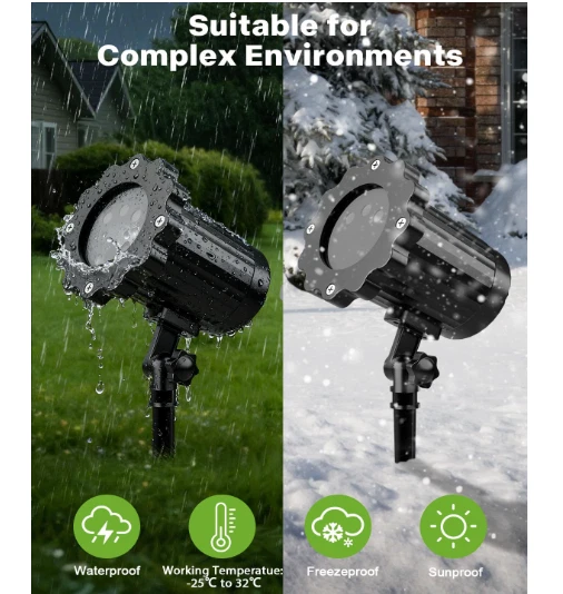 Proyector láser navideño RGB непроницаемый con luces móviles ydestellos festivos. - Изображение 4 из 4