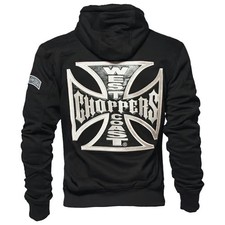 Felpa con cappuccio e zip WCC Cross Panel nera, 3XL